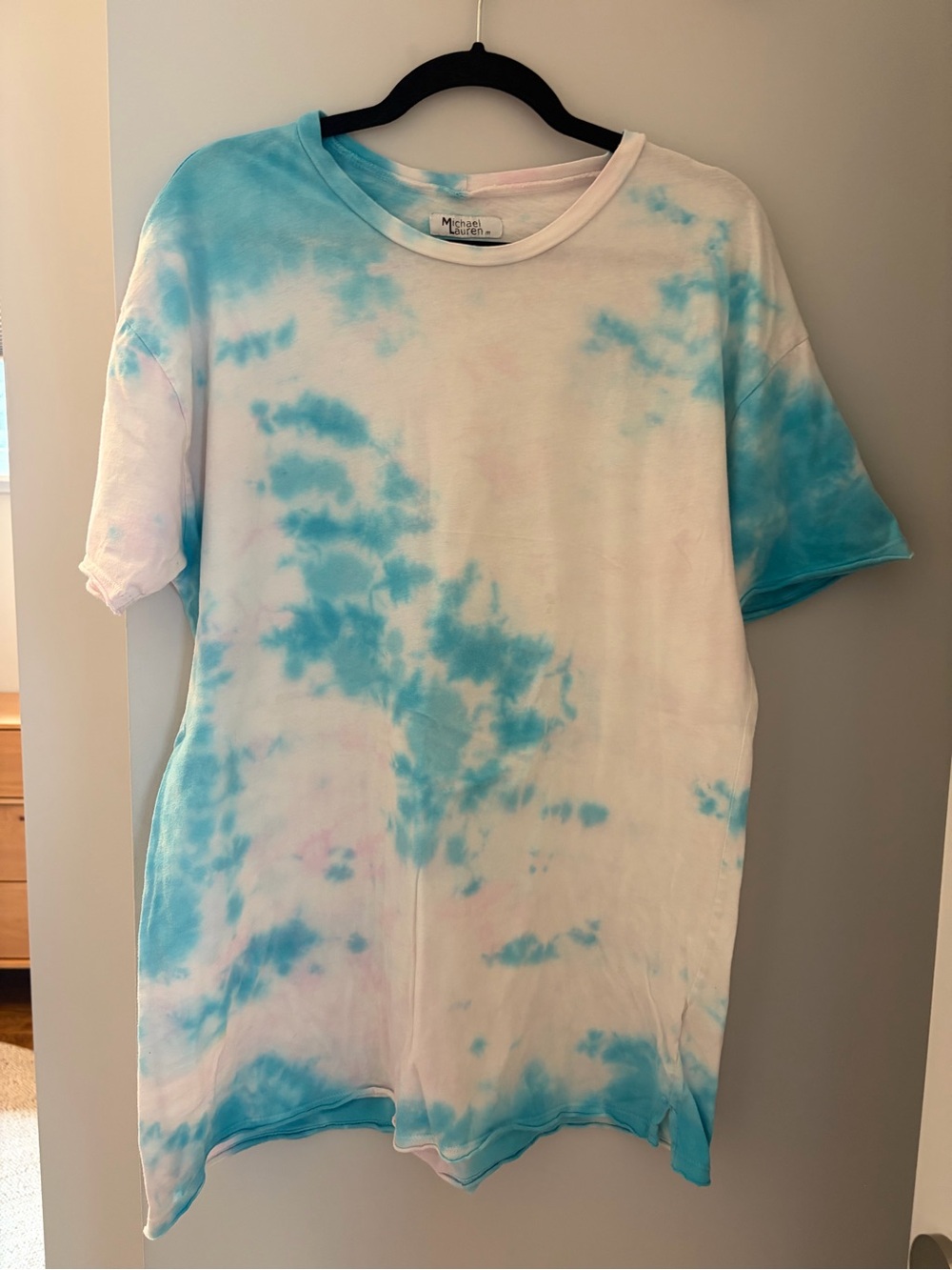 Michael Lauren oversized tie dye t-shirt dress